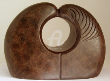 Sculpture intitulée "LE BAISER" par Denis Queyerats, Œuvre d'art originale, Terre cuite