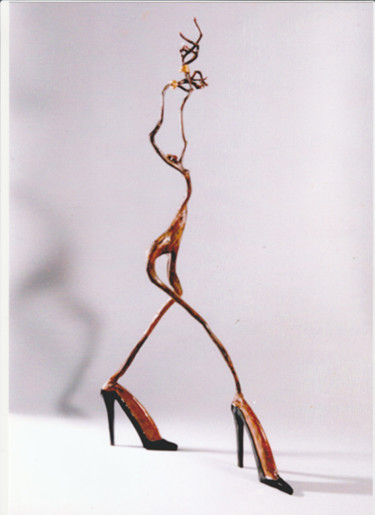Sculpture titled "La Danseuse" by Christian Comte, Original Artwork, Wood
