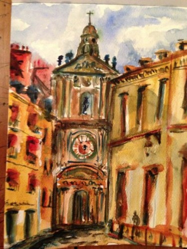 Peinture intitulée "Église" par Saverio Comiotto, Œuvre d'art originale