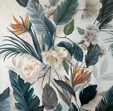 Pittura intitolato "Botany" da Artseeker Artists, Opera d'arte originale, Olio Montato su Telaio per barella in legno