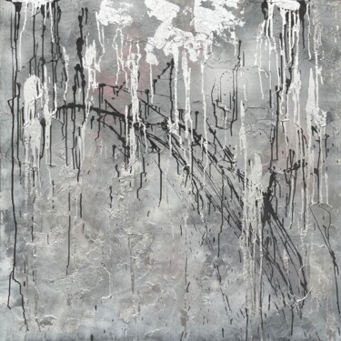 Pittura intitolato "Snow abstract" da Artseeker Artists, Opera d'arte originale, Acrilico Montato su Telaio per barella in l…