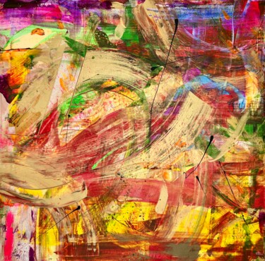 Картина под названием "Vividness" - Artseeker Artists, Подлинное произведение искусства, Акрил Установлен на Деревянная рама…
