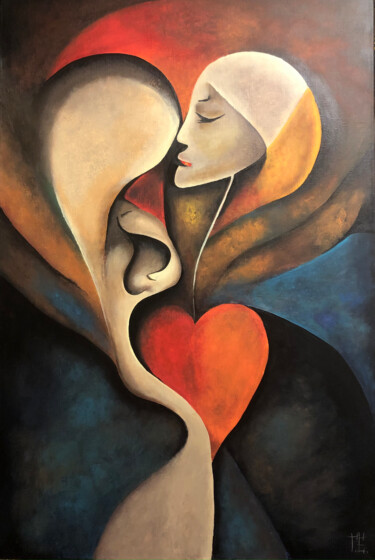 Painting titled "Sensuality" by Artseeker Artists, Original Artwork, Acrylic Mounted on Wood Stretcher frame