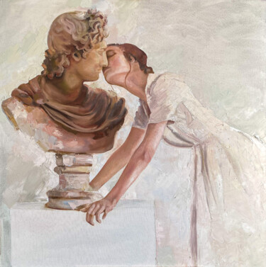 Malarstwo zatytułowany „Amor vincit” autorstwa Artseeker Gallery, Oryginalna praca, Olej Zamontowany na Drewniana rama noszy