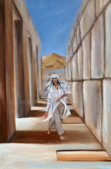 White Rose of the Desert Pintura titulada "White Rose of the D…" por Artseeker Gallery, Obra de arte original, Oleo Montado en Bastidor de camilla de…