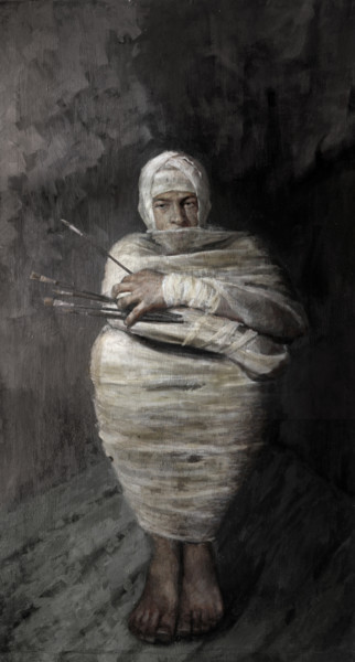 Painting titled "Isolation" by Andrey Shatilov, Original Artwork, Acrylic