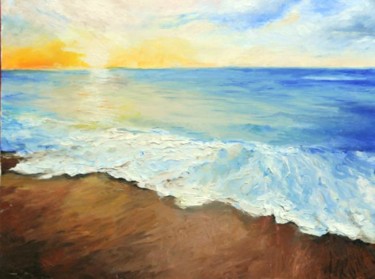 Painting titled "Mare    olio su tela" by Silvia Conflitto, Original Artwork, Oil