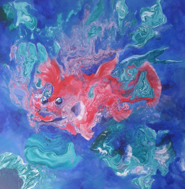 Painting titled "Miracle fish" by Anna Smilyanskaya, Original Artwork, Acrylic