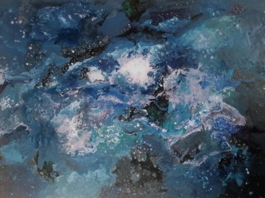 Painting titled "Galaxy acrylic art" by Anna Smilyanskaya, Original Artwork, Acrylic