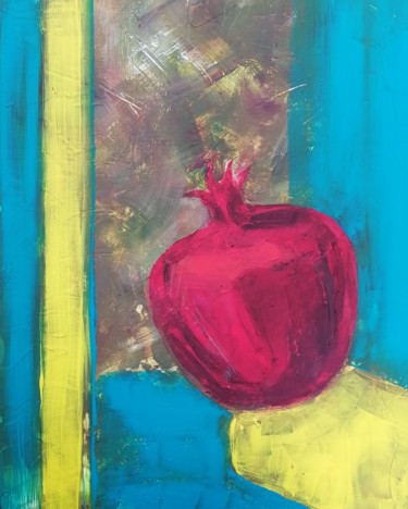 Painting titled "Pomegranate" by Anna Smilyanskaya, Original Artwork, Acrylic