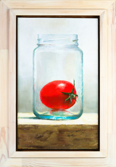 Painting titled "A Jar" by Artsmileball, Original Artwork, Oil