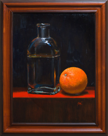 Peinture intitulée "Orange" par Artsmileball, Œuvre d'art originale, Huile Monté sur Châssis en bois