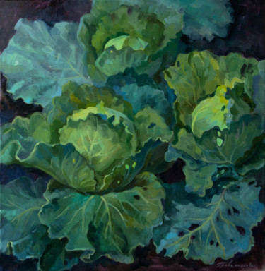Pintura titulada "Magic cabbage" por Vera Grebennikova, Obra de arte original, Oleo