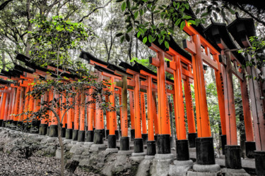 Fotografie getiteld "torii gates" door Anna Sowinska, Origineel Kunstwerk, Digitale fotografie