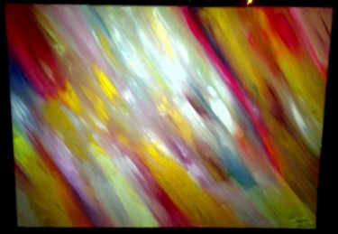 Pittura intitolato "Explosion de couleu…" da Sara Kouchtaf, Opera d'arte originale