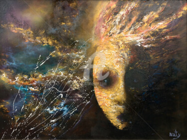 Malerei mit dem Titel ""Il dubbio"" von Natalia Caragherghi "Naty", Original-Kunstwerk, Öl