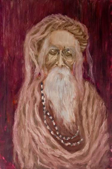 Painting titled "sadhu" by Andrei Storozhev (Artsto), Original Artwork, Oil