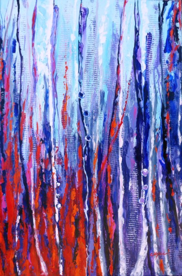 Peinture intitulée "Arbres abstraits  #…" par Artstudio29, Œuvre d'art originale, Acrylique Monté sur Châssis en bois