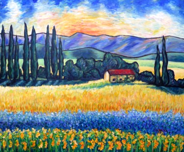 Malerei mit dem Titel "Toujours Provence" von Artstudio29, Original-Kunstwerk, Acryl