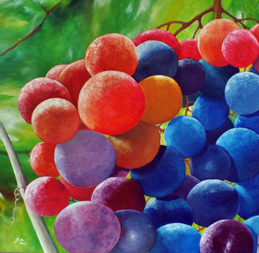 Malerei mit dem Titel "Weinrebe" von Thomas Suske, Original-Kunstwerk, Acryl
