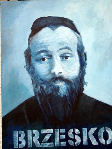 Painting titled "Grandfather Haim Sc…" by Tsvi Nadav Rosler, Original Artwork