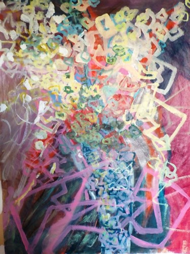 Painting titled "MEMOIRE 5" by Sylvie Loisy, Original Artwork, Acrylic