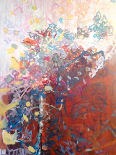 Картина под названием "MEMOIRE 6" - Sylvie Loisy, Подлинное произведение искусства, Акрил