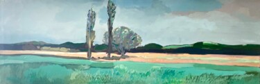 Malarstwo zatytułowany „trois arbres” autorstwa Sylvie Loisy, Oryginalna praca, Akryl Zamontowany na Drewniana rama noszy