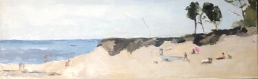 Peinture intitulée "ile d'yeu, plage du…" par Sylvie Loisy, Œuvre d'art originale, Huile Monté sur Châssis en bois