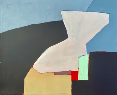 Картина под названием "forme et couleur ro…" - Sylvie Loisy, Подлинное произведение искусства, Акрил Установлен на Деревянна…