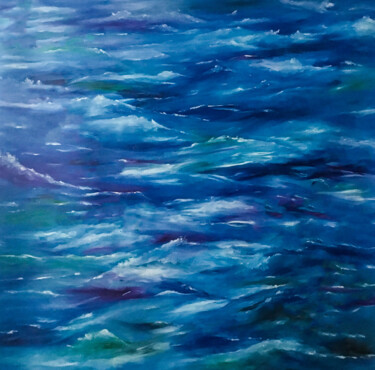 Malerei mit dem Titel "Abstrakt Ocean 1" von Tanya Galstian, Original-Kunstwerk, Öl