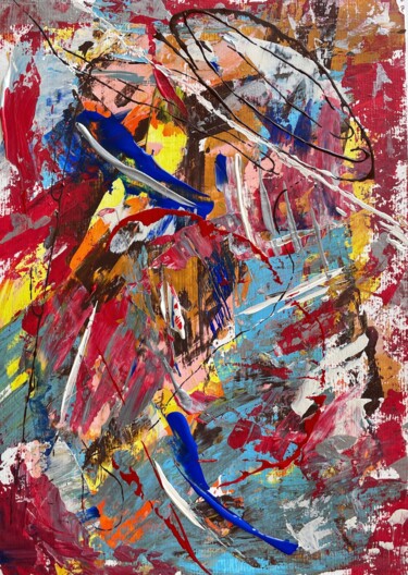 Картина под названием "Abstract painting M…" - Taia Tasman (Arttasmania), Подлинное произведение искусства, Акрил