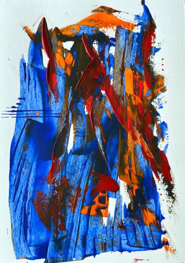 Картина под названием "Abstract art Buildi…" - Taia Tasman (Arttasmania), Подлинное произведение искусства, Акрил
