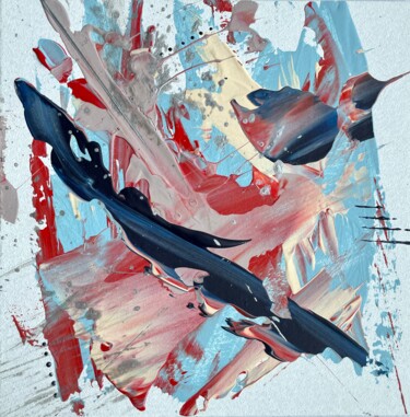 绘画 标题为“Abstract painting B…” 由Taia Tasman (Arttasmania), 原创艺术品, 丙烯 安装在纸板上