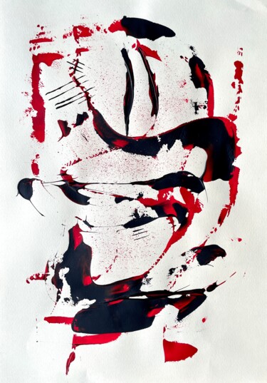 Картина под названием "Abstract portrait D…" - Taia Tasman (Arttasmania), Подлинное произведение искусства, Акрил