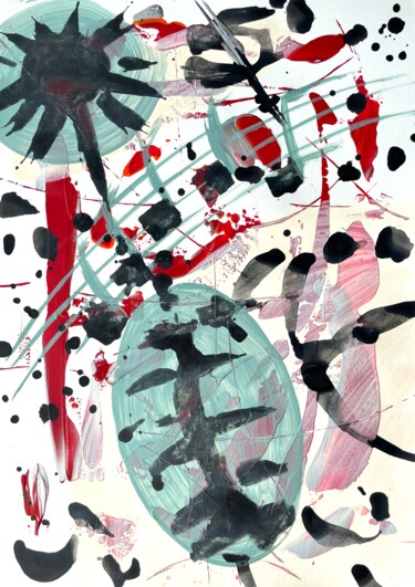 Pintura titulada "Abstract expression…" por Taia Tasman (Arttasmania), Obra de arte original, Acrílico