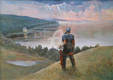 Painting titled "Вера защита" by Vlad Ovchinnikov, Original Artwork, Oil