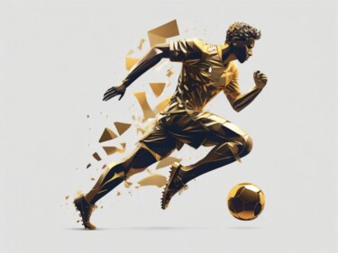 Цифровое искусство под названием "Goald 4" - Artulus, Подлинное произведение искусства, Изображение, сгенерированное ИИ