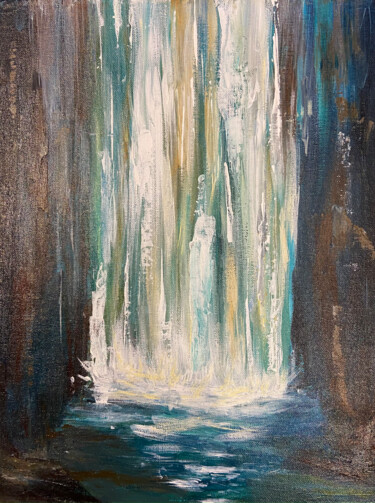 Ζωγραφική με τίτλο "Водопад" από Artur Averyanov, Αυθεντικά έργα τέχνης, Ακρυλικό