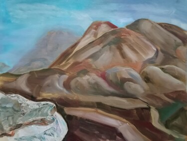 Painting titled "Armenian mountains" by Artur Minasyan, Original Artwork, Oil