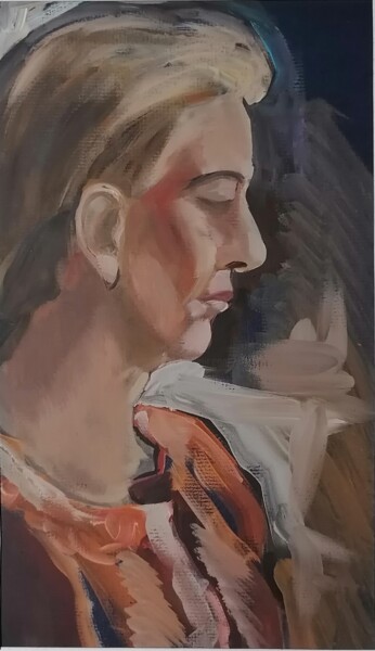 Картина под названием "A woman's view" - Artur Minasyan, Подлинное произведение искусства, Масло