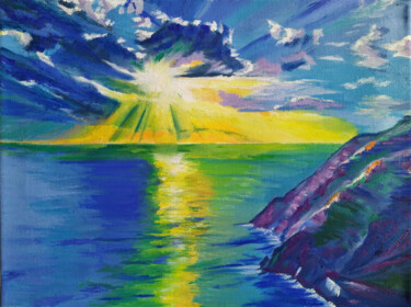 Картина под названием "Крым Солнце и Аю-Даг" - Artur Mironovski, Подлинное произведение искусства, Масло
