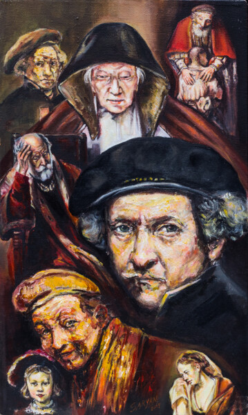 Painting titled "Rembrant" by Artur Saryan, Original Artwork, Oil