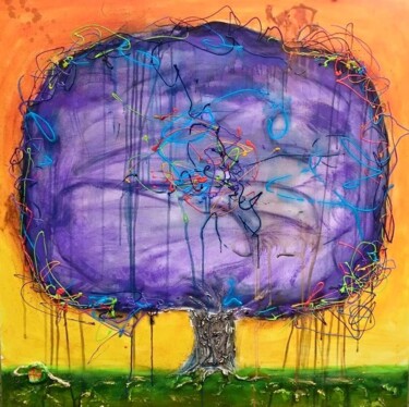 Картина под названием "Tree of Life" - Arturas Jonikas, Подлинное произведение искусства, Акрил