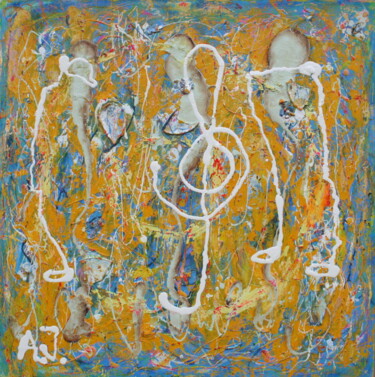 Картина под названием "Music Therapy" - Arturas Jonikas, Подлинное произведение искусства, Масло