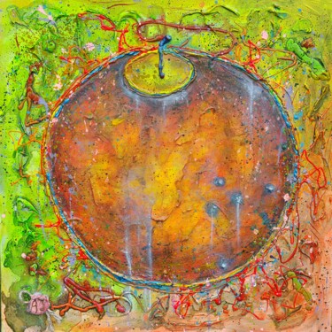 Картина под названием "Apple of village" - Arturas Jonikas, Подлинное произведение искусства, Акрил
