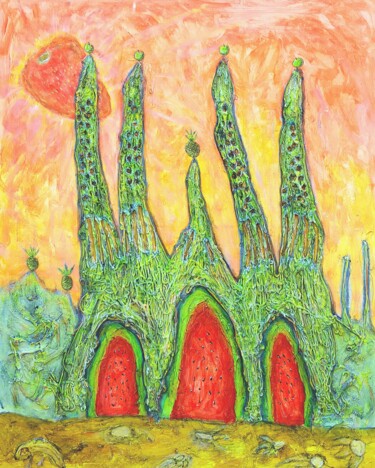 Картина под названием "Fruitland" - Arturas Jonikas, Подлинное произведение искусства, Акрил