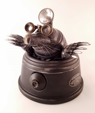 Sculpture titled "A MOLE" by Artūras Tamašauskas, Original Artwork, Metals