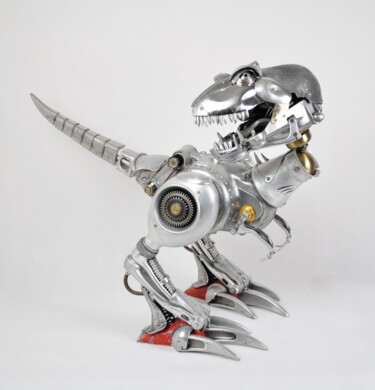 Sculpture intitulée "Tyrannosaurus" par Artūras Tamašauskas, Œuvre d'art originale, Aluminium