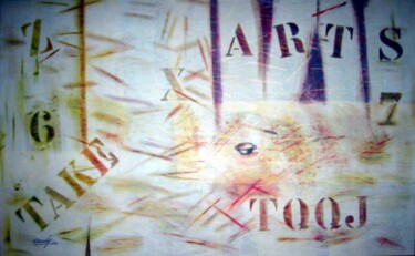 Painting titled "TAKE ARTS" by Arturo Carrión, Original Artwork, Oil